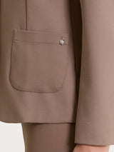 Blazer due bottoni in Cashmere Compact Marroni Donna - Ragno