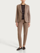 Blazer due bottoni in Cashmere Compact Marroni Donna - Ragno