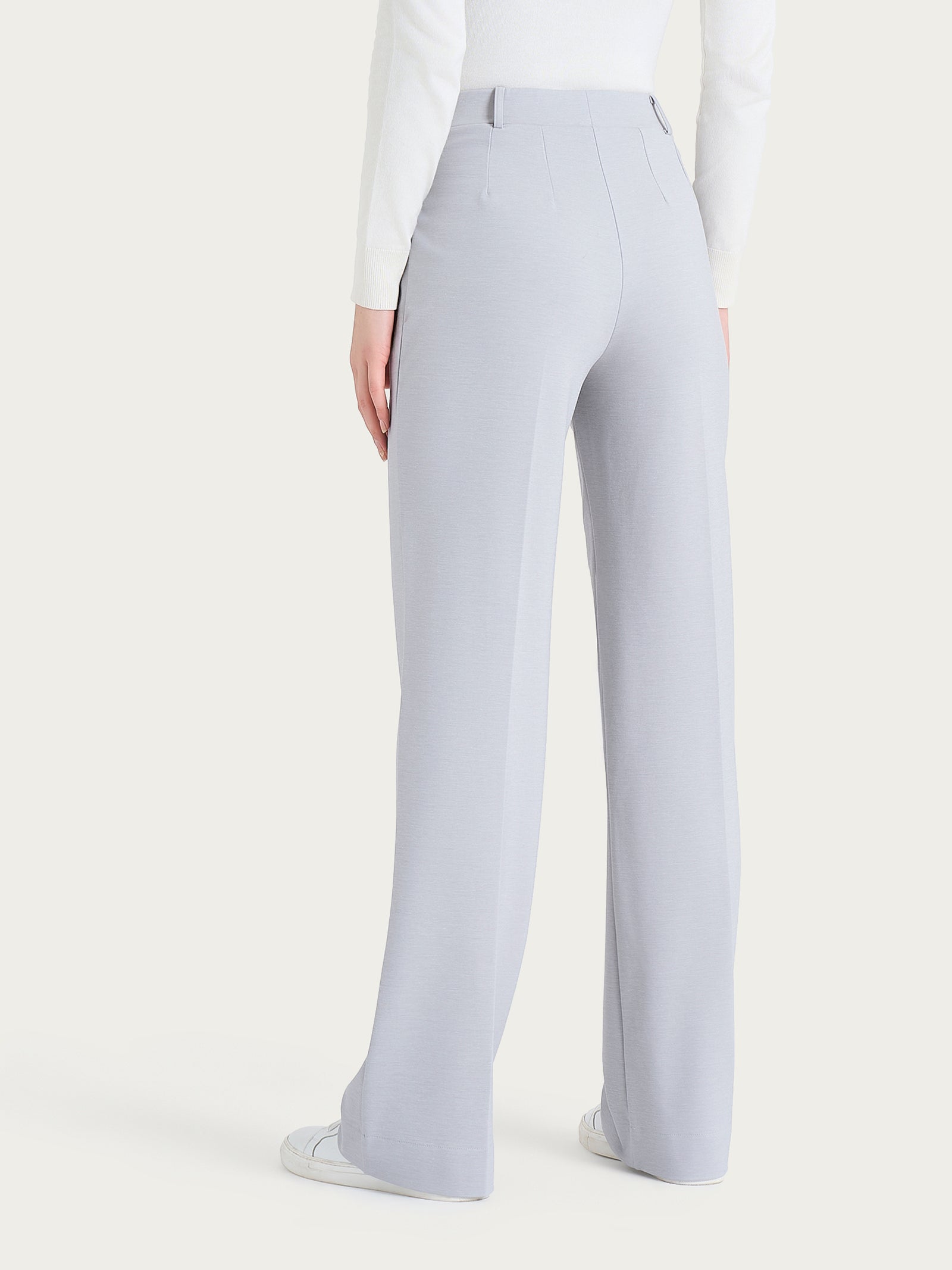 Pantalone ampio con tasche in Cashmere Compact Neri Donna - Ragno