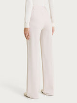 Pantalone ampio con tasche in Cashmere Compact Bianchi Donna - Ragno