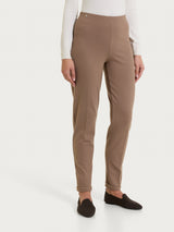 Pantalone dritto con tasche in Cashmere Compact Marroni Donna - Ragno
