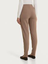 Pantalone dritto con tasche in Cashmere Compact Marroni Donna - Ragno