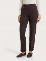 Pantalone dritto con tasche in Cashmere Compact Marroni Donna - Ragno