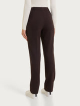 Pantalone dritto con tasche in Cashmere Compact Marroni Donna - Ragno