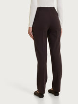 Pantalone dritto con tasche in Cashmere Compact Marroni Donna - Ragno