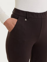 Pantalone dritto con tasche in Cashmere Compact Marroni Donna - Ragno