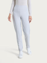 Pantalone a sigaretta con risvolto in Cashmere Compact Neri Donna - Ragno