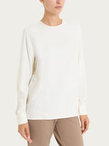 Blusa girocollo in Winter Ecoseta Bianchi Donna - Ragno