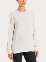 Blusa girocollo in Winter Ecoseta Bianchi Donna - Ragno