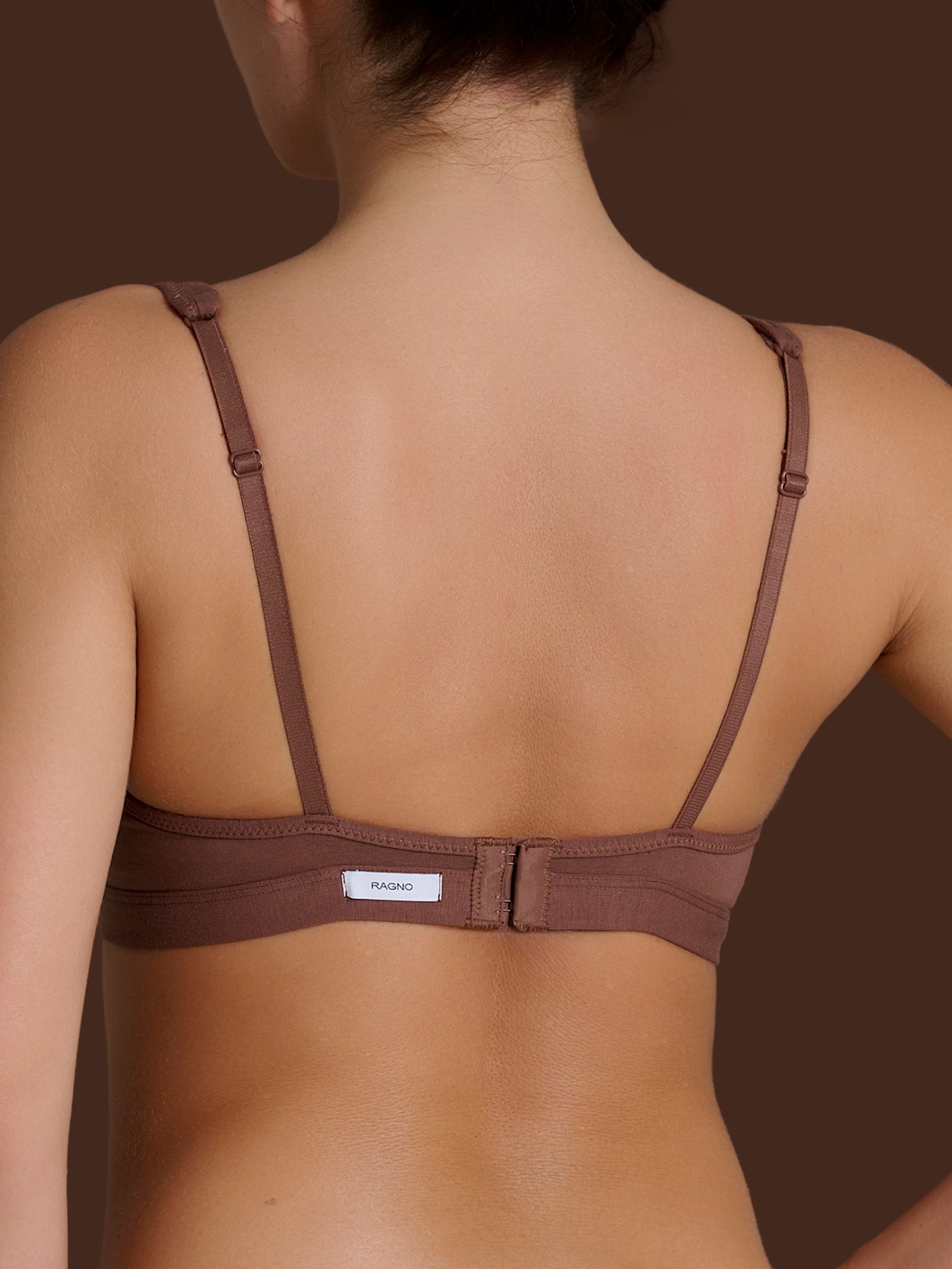 beYOUtiful YouUp - Reggiseno a vela in cotone elasticizzato Marroni Donna - Ragno