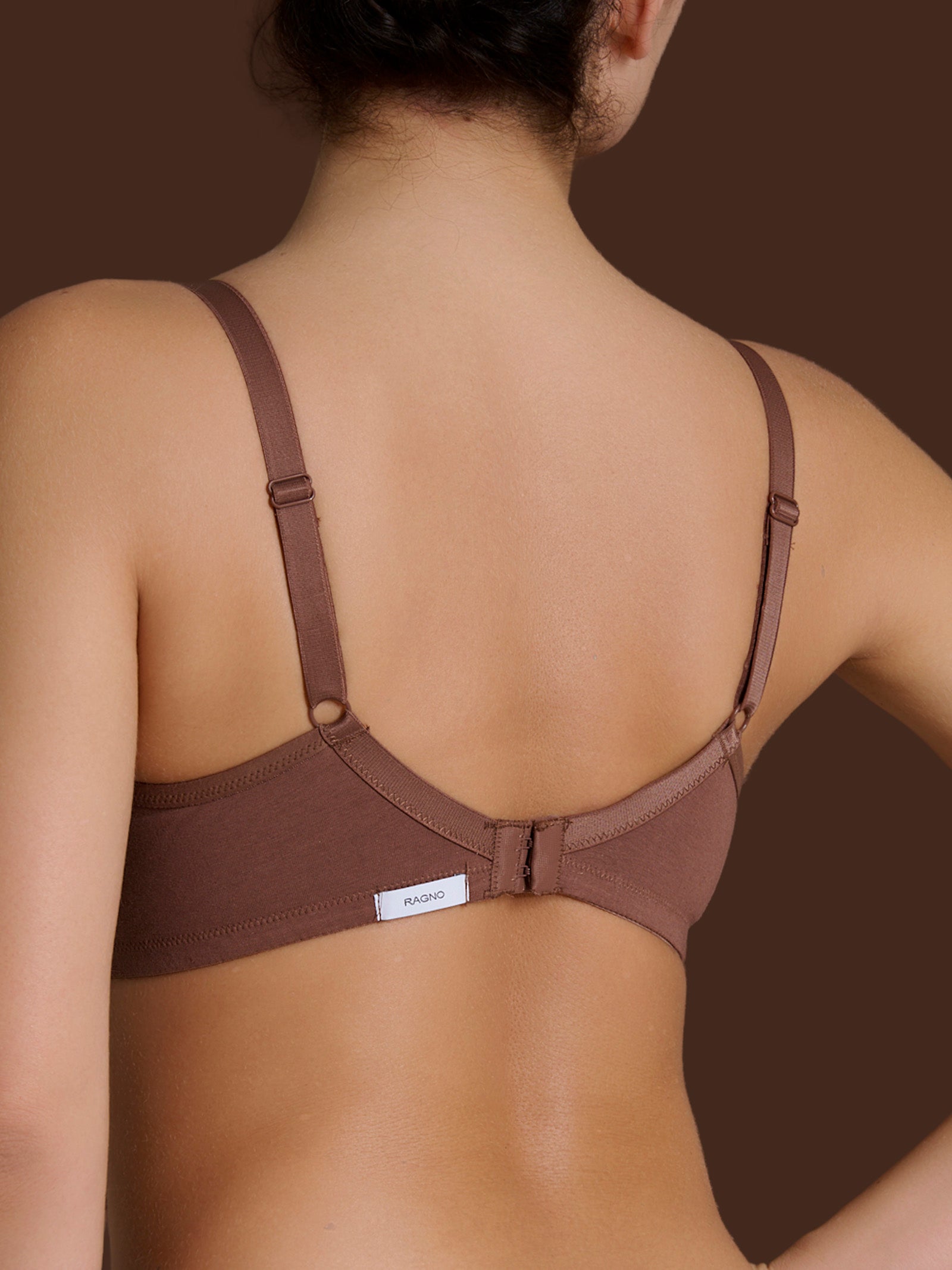 beYOUtiful YouUp - Reggiseno con ferretto in cotone elasticizzato  Marroni Donna - Ragno