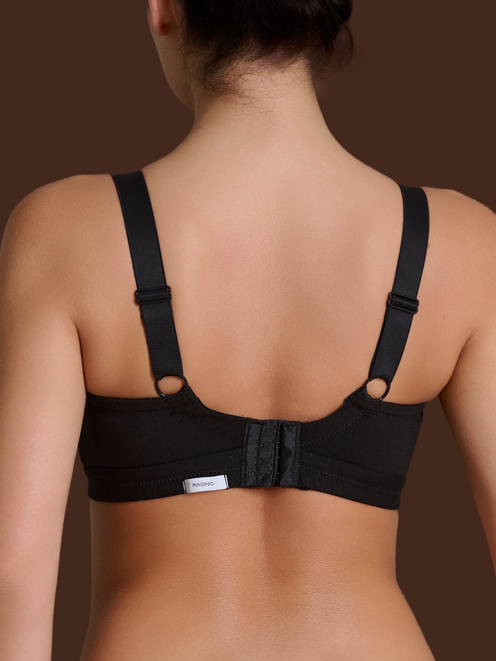 beYOUtiful YouUp - Reggiseno DE a pieno supporto in cotone elasticizzato  Neri Donna - Ragno