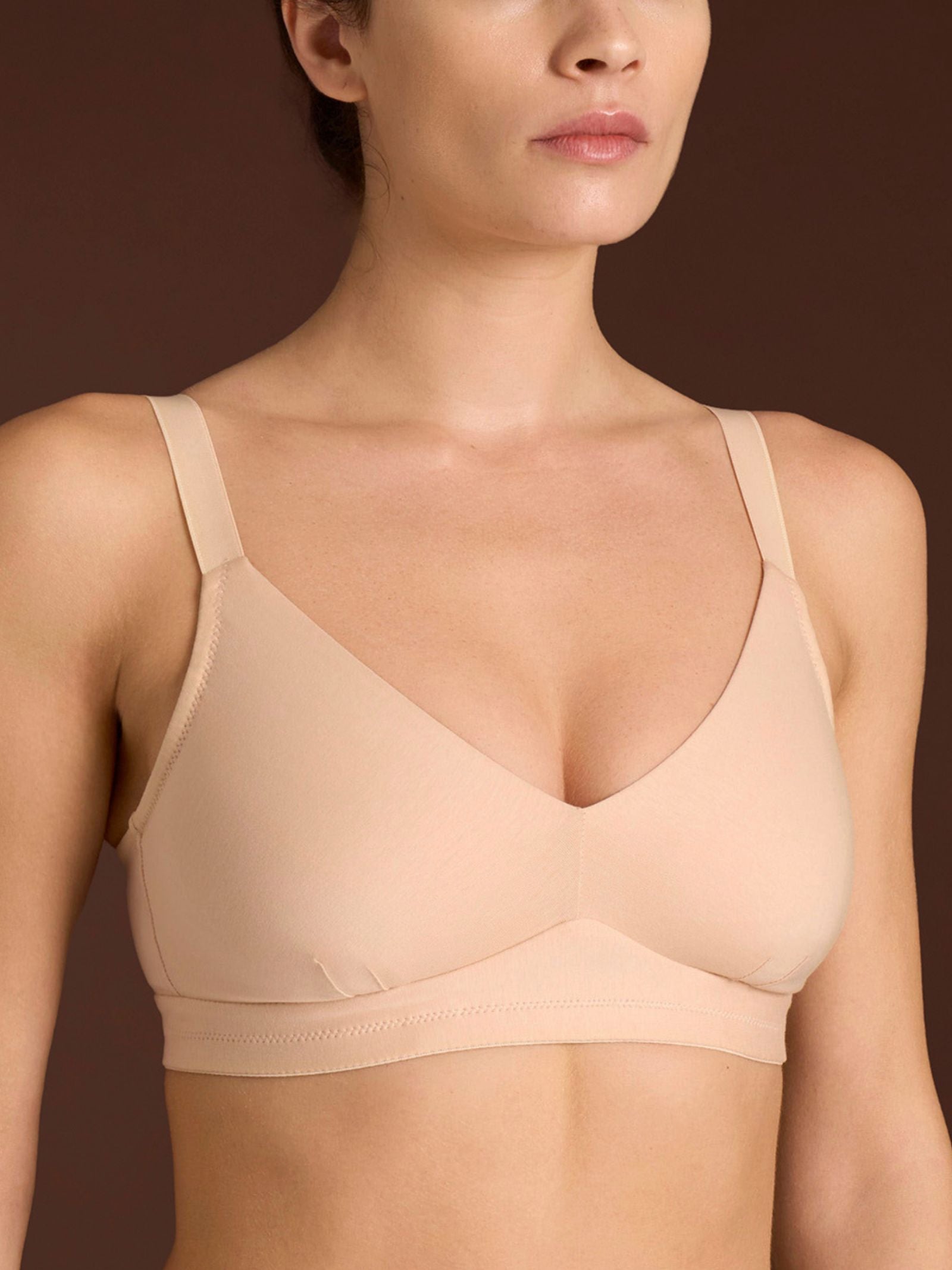 beYOUtiful YouUp - Reggiseno DE a pieno supporto in cotone elasticizzato  Marroni Donna - Ragno