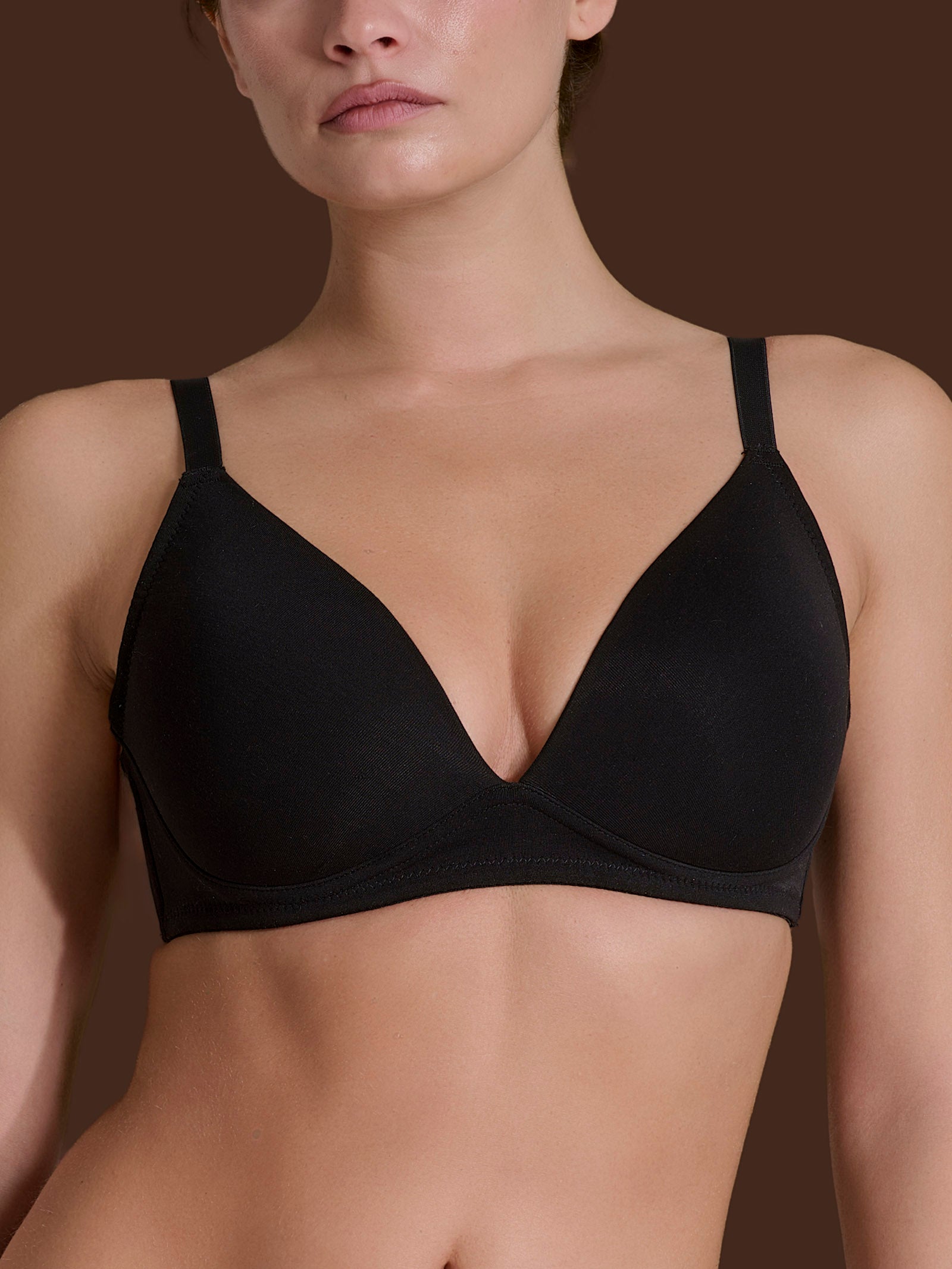 beYOUtiful YouUp - Reggiseno con imbottitura in cotone elasticizzato Neri Donna - Ragno