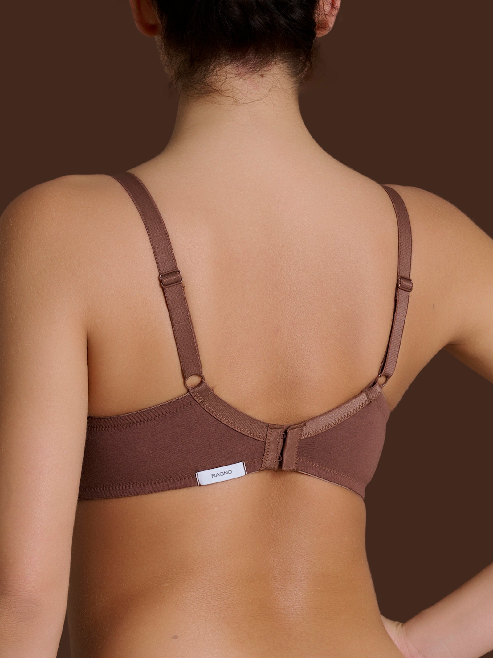 beYOUtiful YouUp - Reggiseno con imbottitura in cotone elasticizzato Marroni Donna - Ragno