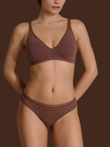 beYOUtiful YouUp - Reggiseno senza ferretto in cotone elasticizzato Marroni Donna - Ragno