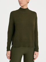 Lupetto con fantasia check diagonale in Super Soft	 Verdi Donna - Ragno