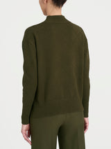 Lupetto con fantasia check diagonale in Super Soft	 Verdi Donna - Ragno