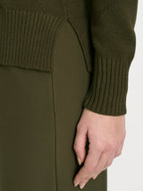 Lupetto con fantasia check diagonale in Super Soft	 Verdi Donna - Ragno