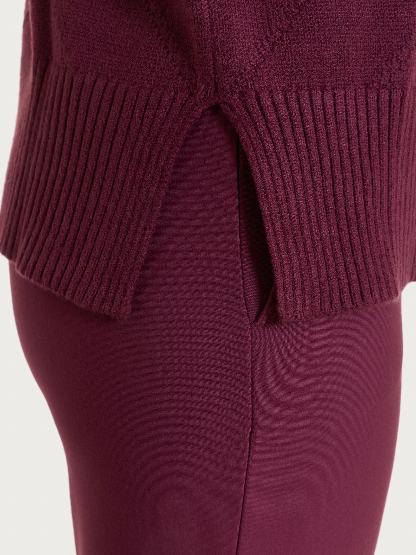 Lupetto con fantasia check diagonale in Super Soft	 Viola Donna - Ragno