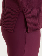 Lupetto con fantasia check diagonale in Super Soft	 Viola Donna - Ragno