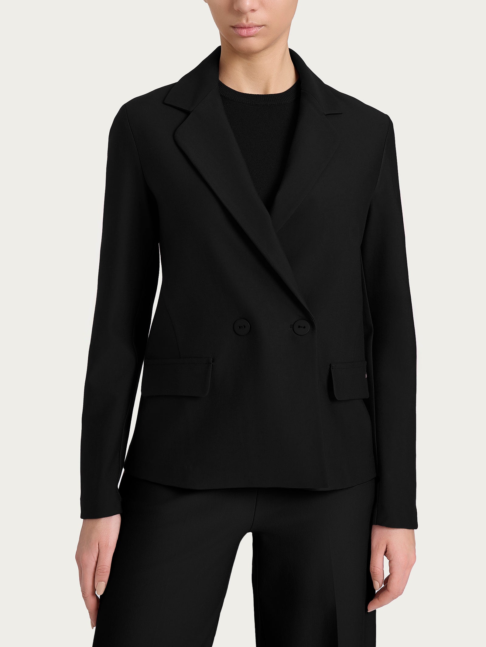 Blazer doppio petto in Compact Neri Donna - Ragno