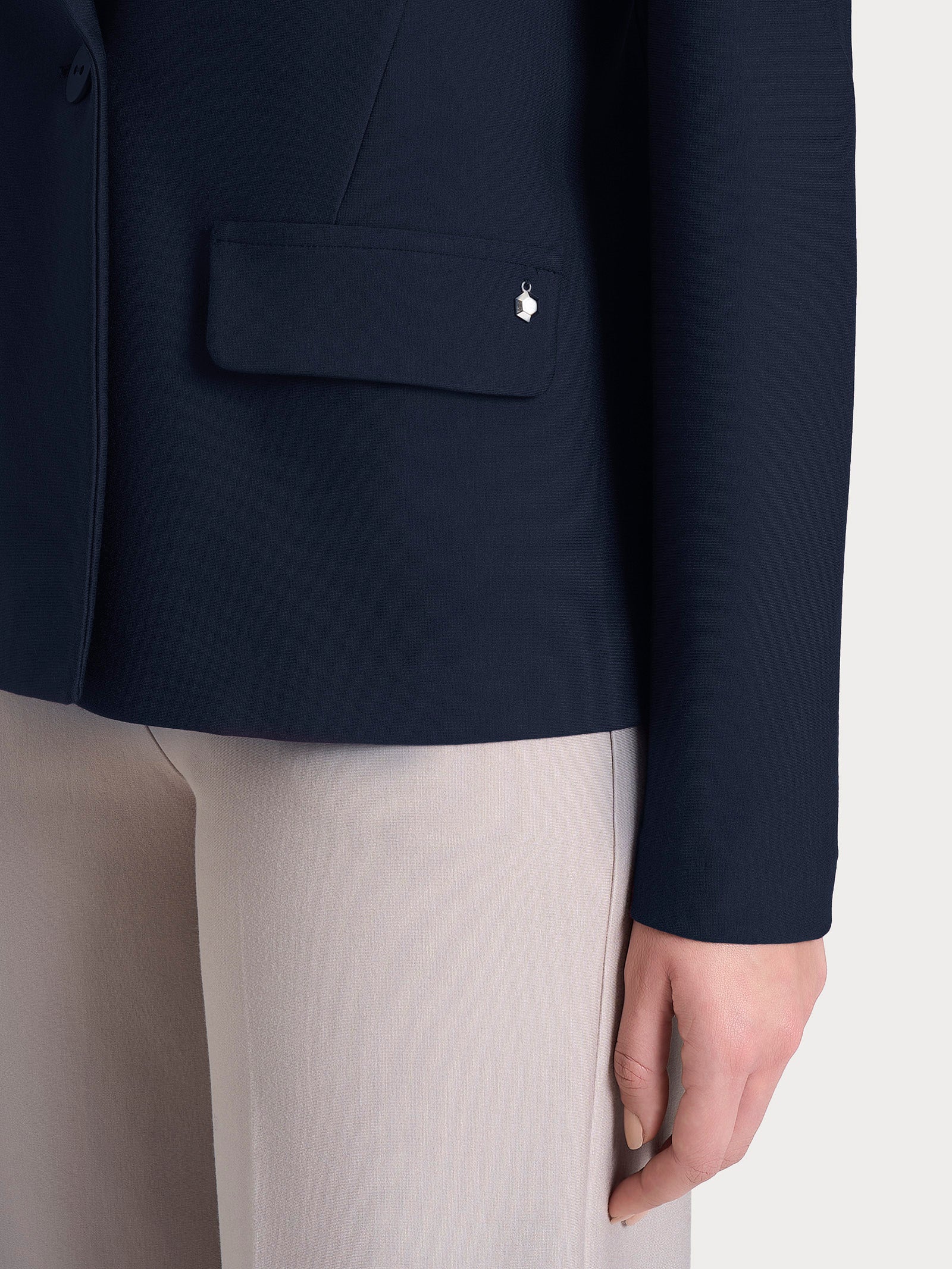 Blazer doppio petto in Compact Blu Donna - Ragno