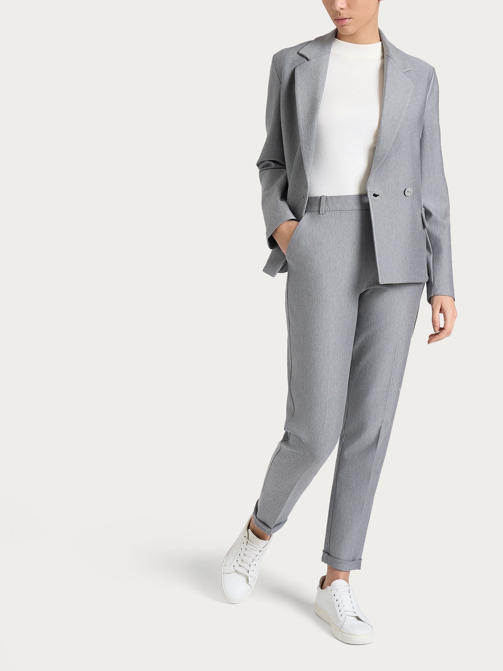 Blazer doppio petto in Compact Neri Donna - Ragno