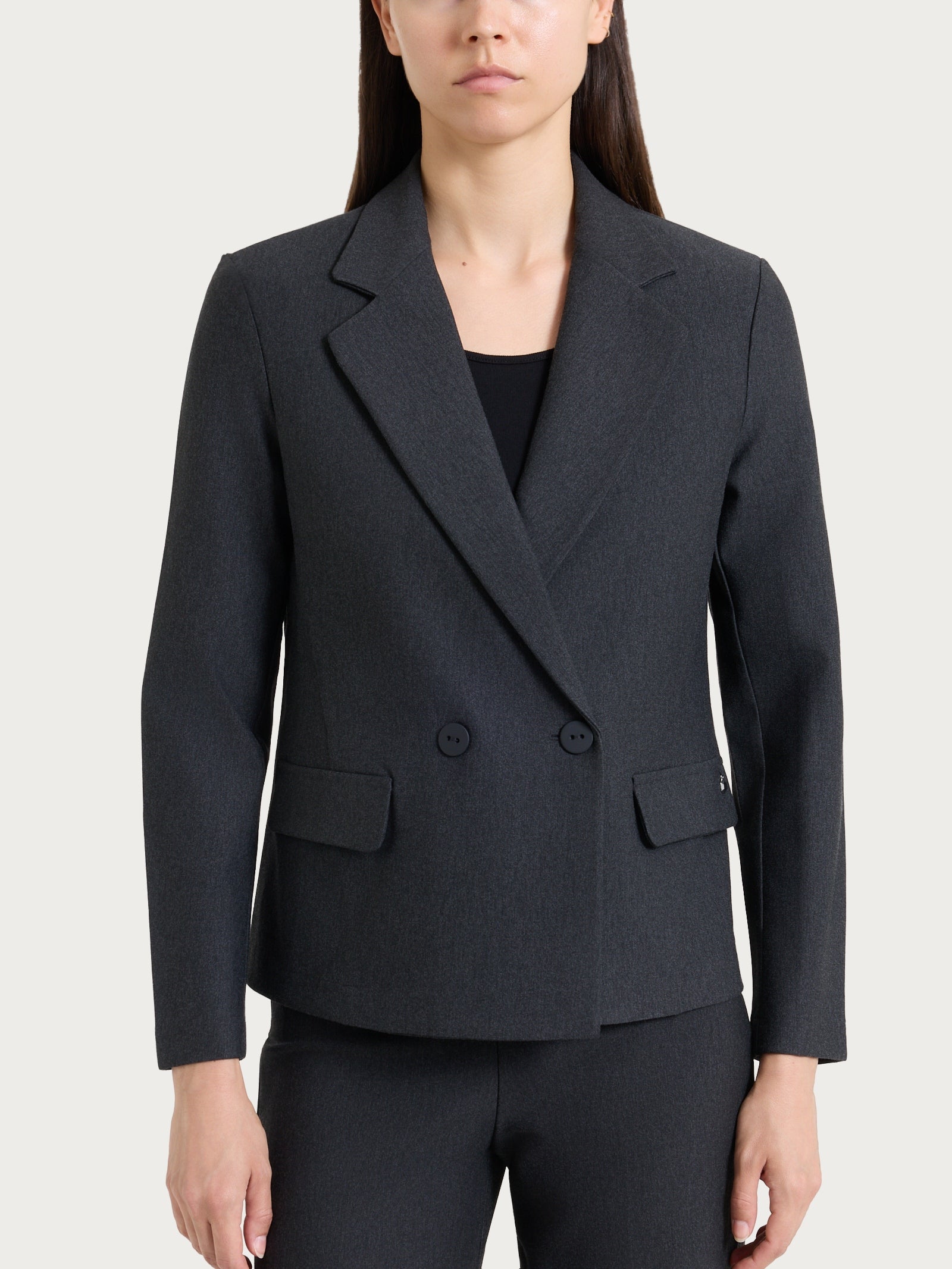Blazer doppio petto in Compact Neri Donna - Ragno