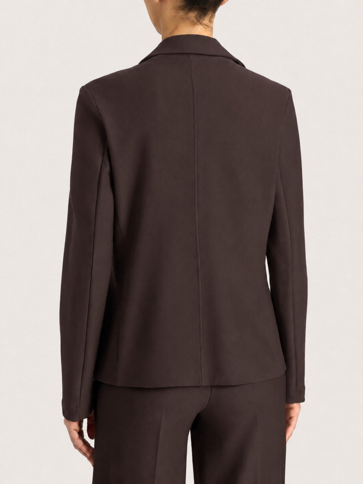 Women's Double-Breasted Blazer in Compact Brown - Ragno
