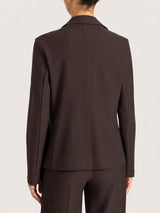Women's Double-Breasted Blazer in Compact Brown - Ragno