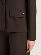 Women's Double-Breasted Blazer in Compact Brown - Ragno