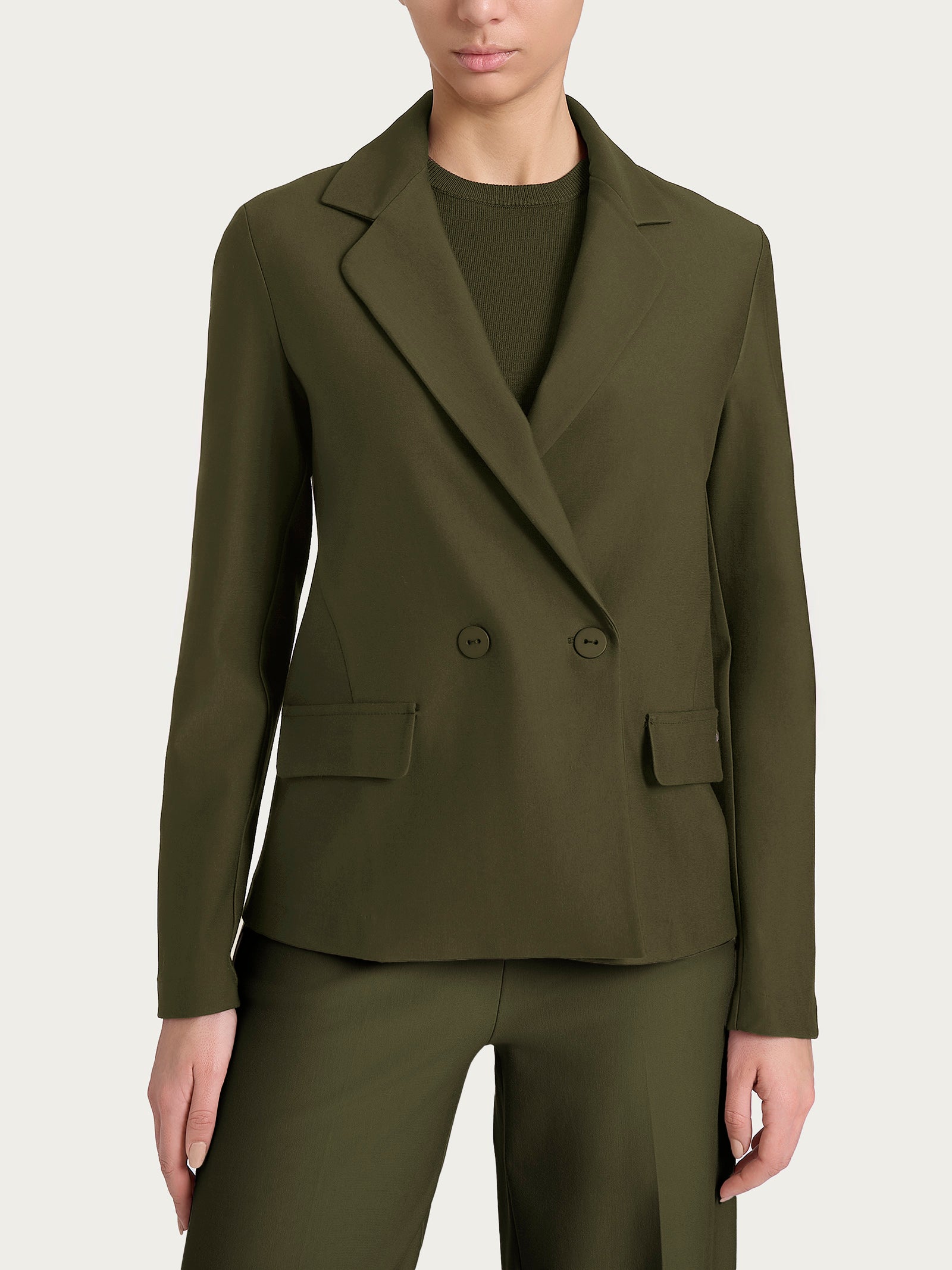 Blazer doppio petto in Compact Verdi Donna - Ragno