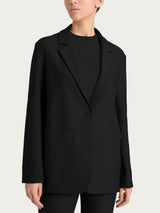 Blazer over con un bottone in Compact Neri Donna - Ragno