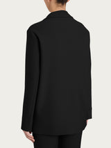 Blazer over con un bottone in Compact Neri Donna - Ragno