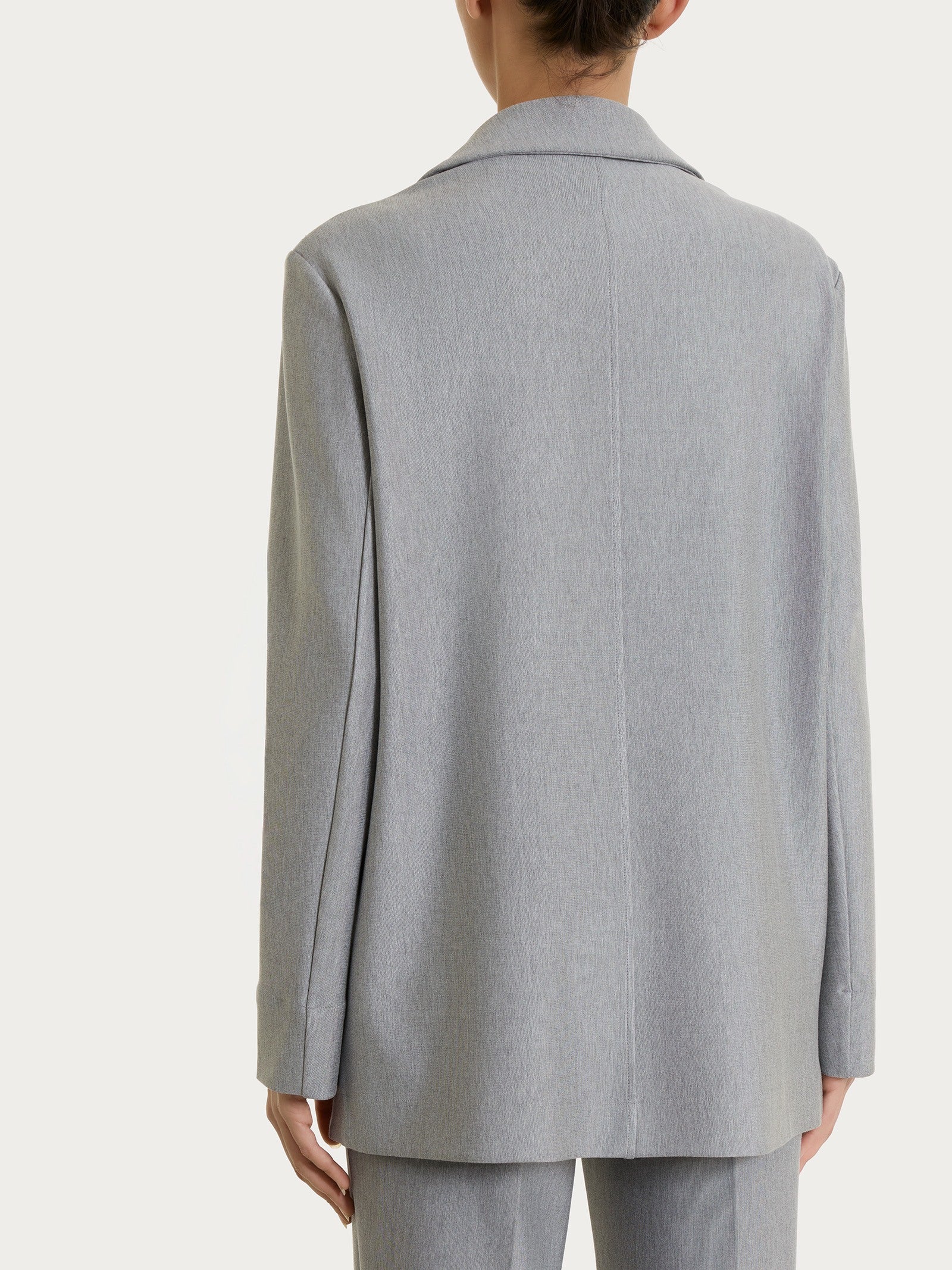 Blazer over con un bottone in Compact Neri Donna - Ragno