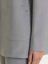 Blazer over con un bottone in Compact Neri Donna - Ragno