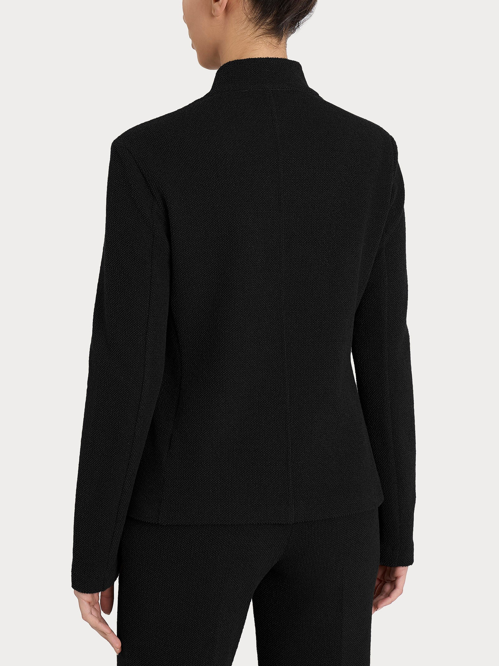 Blazer corto in Japanese Fleece Neri Donna - Ragno