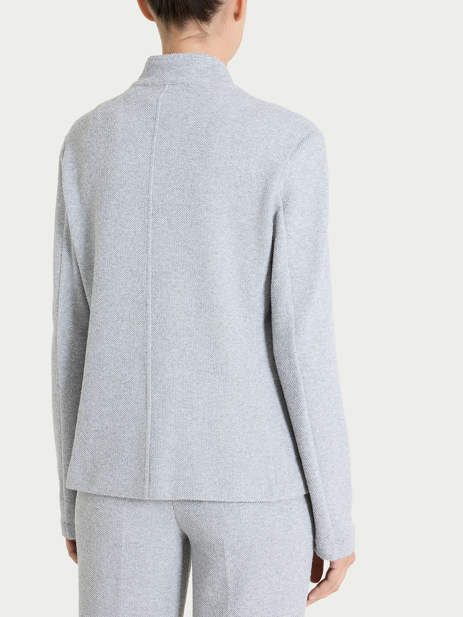 Blazer corto in Japanese Fleece Neri Donna - Ragno