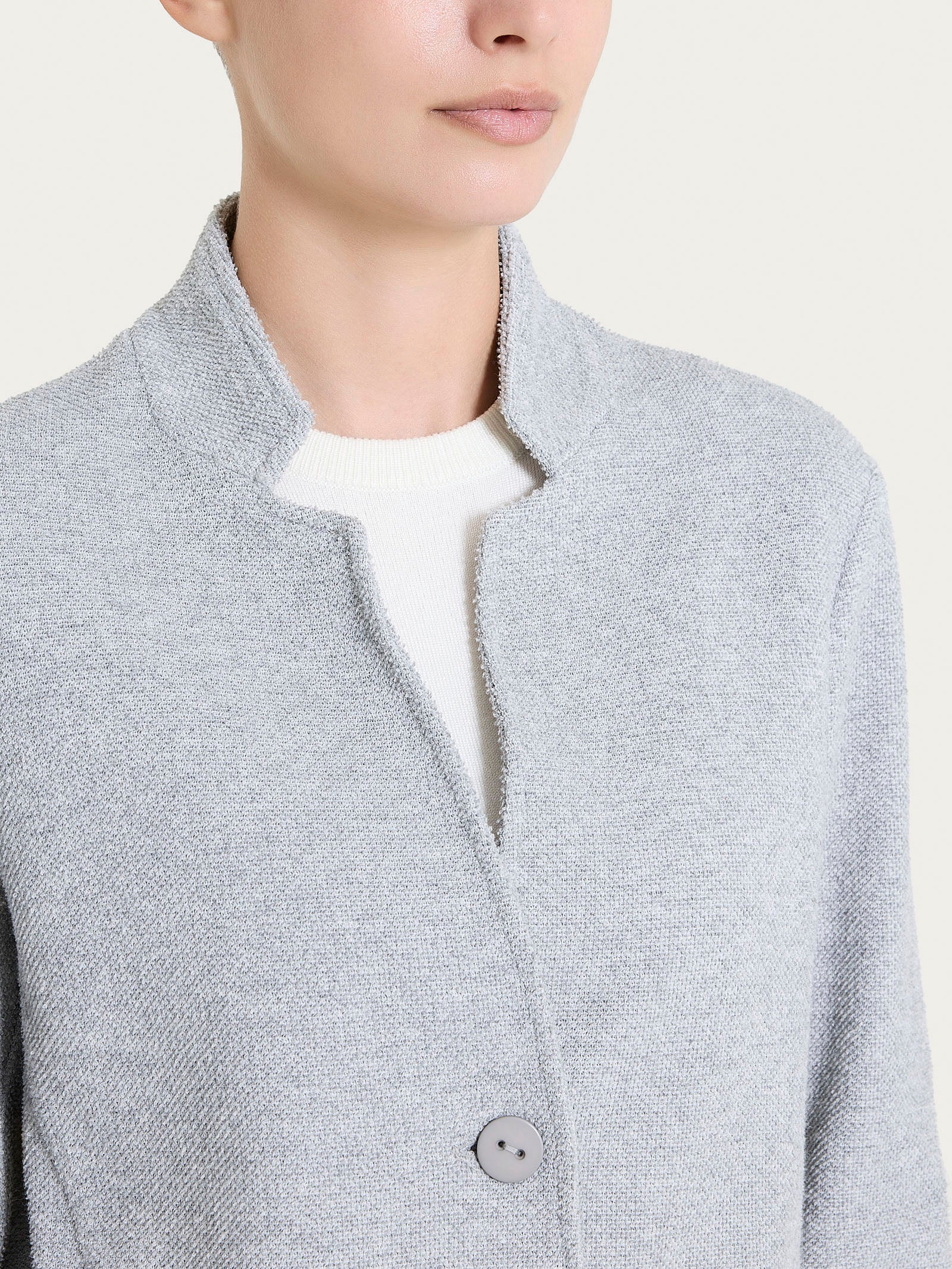 Blazer corto in Japanese Fleece Neri Donna - Ragno