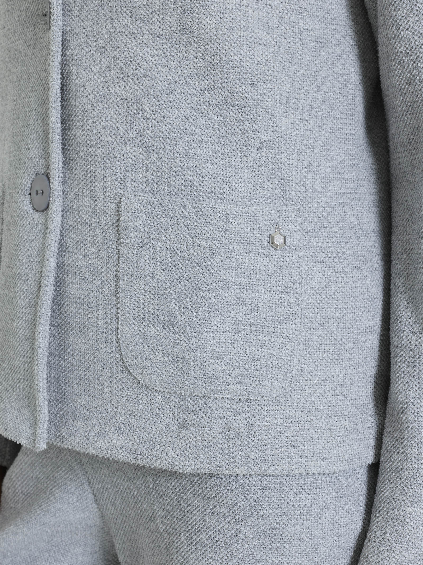 Blazer corto in Japanese Fleece Neri Donna - Ragno