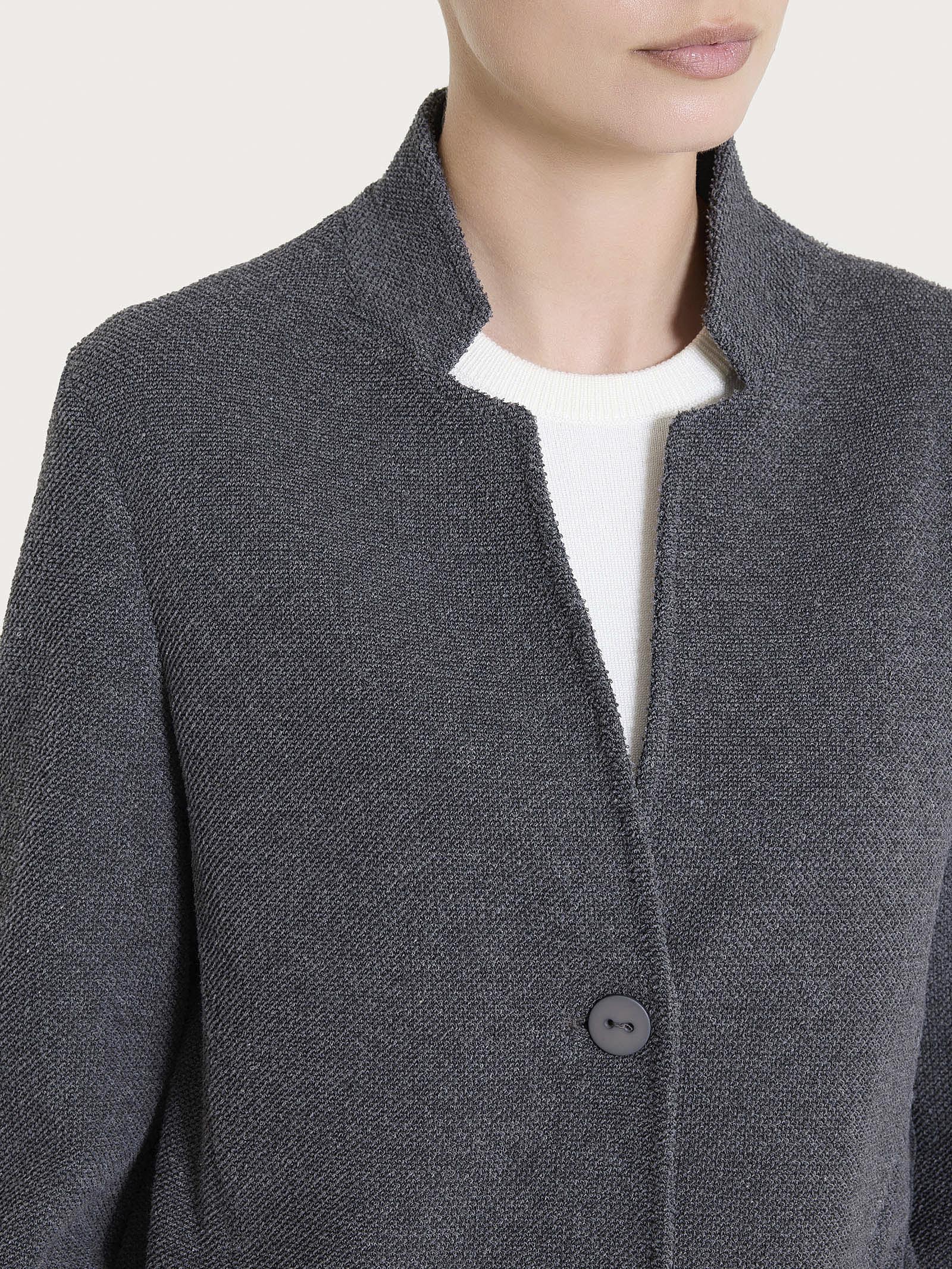 Blazer corto in Japanese Fleece Neri Donna - Ragno