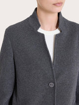 Blazer corto in Japanese Fleece Neri Donna - Ragno