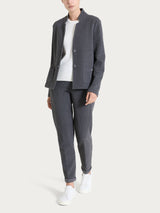 Blazer corto in Japanese Fleece Neri Donna - Ragno