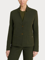 Blazer corto in Japanese Fleece Verdi Donna - Ragno