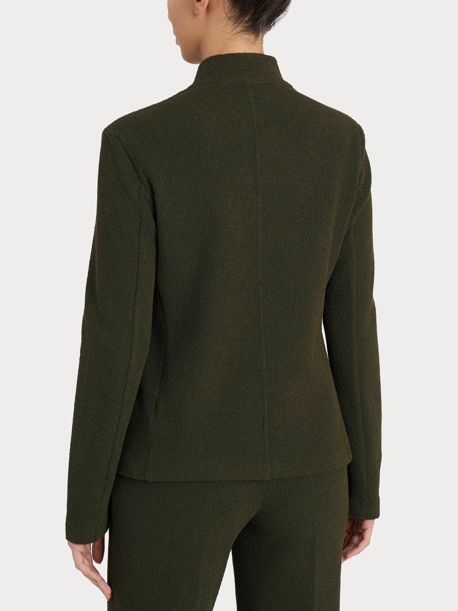 Blazer corto in Japanese Fleece Verdi Donna - Ragno