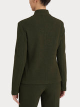 Blazer corto in Japanese Fleece Verdi Donna - Ragno