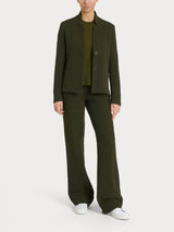 Blazer corto in Japanese Fleece Verdi Donna - Ragno