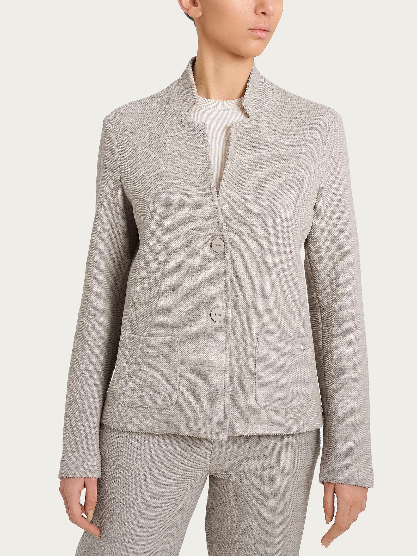Blazer corto in Japanese Fleece Grigi Donna - Ragno