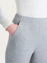 Pantalone chino slim con tasche in Japanese Fleece Neri Donna - Ragno